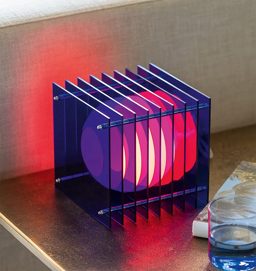 Tischlampe - Lop Small Square Blau